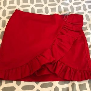 Impeccable Pig Red Ruffle Skirt